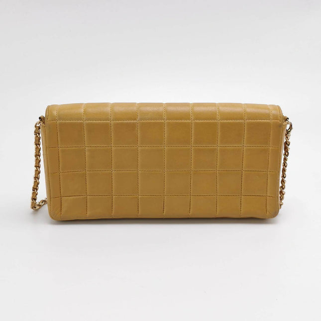Sold Chanel East West Chocolate Bar Beige Leather