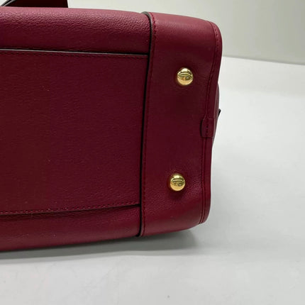 Loewe Amazona 36 Medium Burgundy Leather Dragon Lock Gold-tone Hardware
