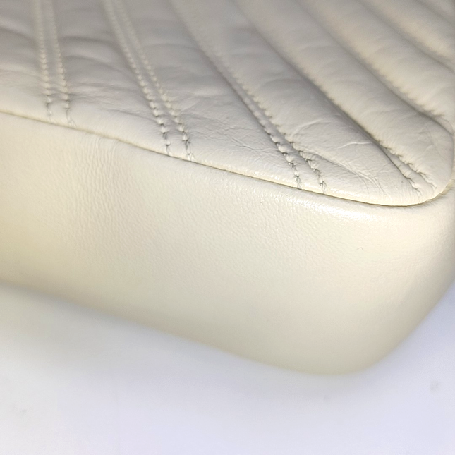 Chanel Classic Flap Medium Chevron Beige Quilted Lambskin Leather, 2015