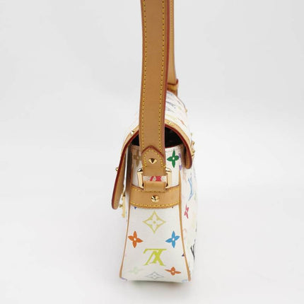 Louis Vuitton x Takashi Murakami Sologne Messenger Crossbody Bag White Multicolor