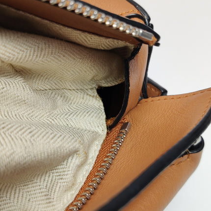 Loewe Puzzle Small Black White Brown Stripes Crossbody Bag