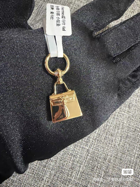 Hermès Top Kelly Pendant Light Rose Gold Necklace Charm Scarf Ring