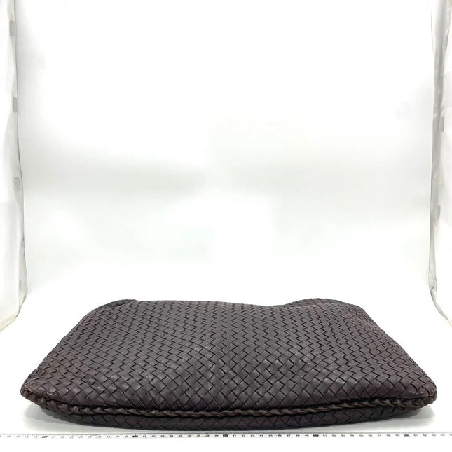 Bottega Veneta Veneta Hobo Maxi Dark Brown Lambskin Leather 52cm