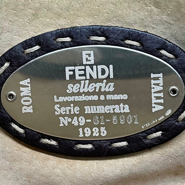 Fendi Baguette Selleria Calfskin Leather Brown Shoulder Bag