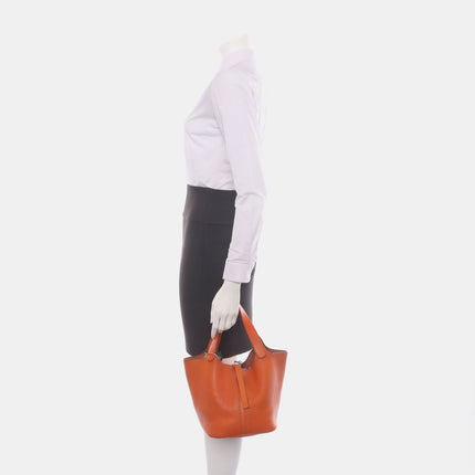 Hermes Picotin 22 Orange Clemence Taurillon Leather 2009