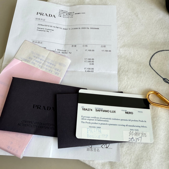 Prada Galleria Saffiano Leather Large Black with Strap