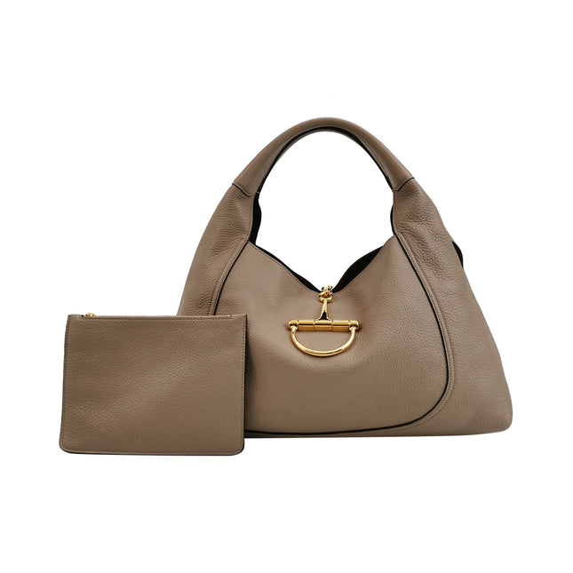 Gucci Softbit Maxi Shoulder Bag Beige Calfskin Leather 2024-Luxbags