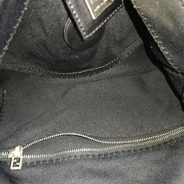Sold FENDI Baguette Vintage Black Cloth Silver Hardware