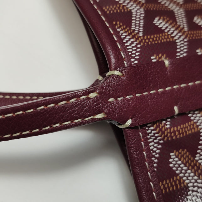 Goyard Anjou PM Medium Tote Burgundy Reversible Leather Lining