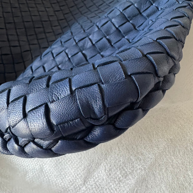 Bottega Veneta Veneta Hobo Large Navy Intrecciato Leather Bag 48cm