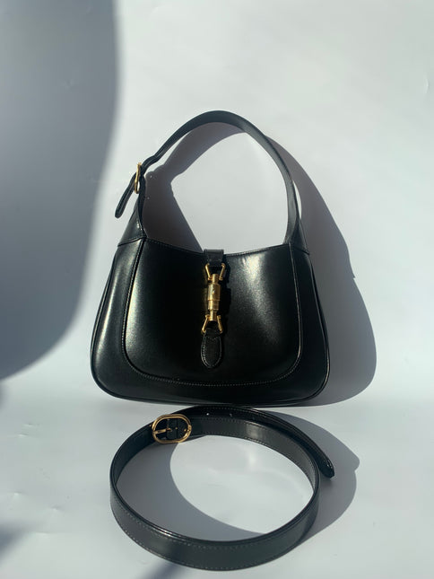 Sold Gucci Jackie 1961 Black Leather Bag with Adjustable Strap