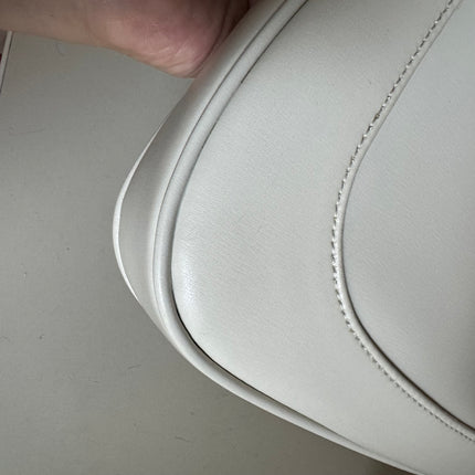 Gucci Jackie 1961 Small White Leather Bag with Adjustable Strap