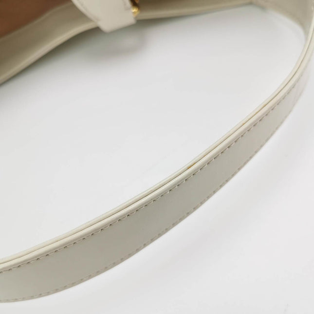 Sold Gucci Jackie 1961 Small Leather Bag with Adjustable Strap Size White