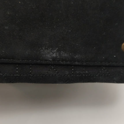 Lady Dior Vintage Medium Black Suede Leather Gold Hardware 1997