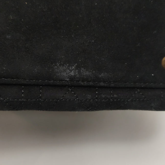 Lady Dior Vintage Medium Black Suede Leather Gold Hardware 1997