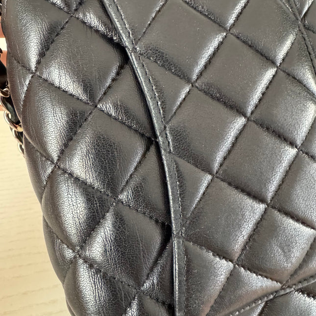 Chanel Classic Flap Rectangular Mini Black Lambskin Leather Gold Hardware