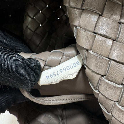 Sold Bottega Veneta Cabat Large Intreccio Leather Tote Bag Grey 40-43cm