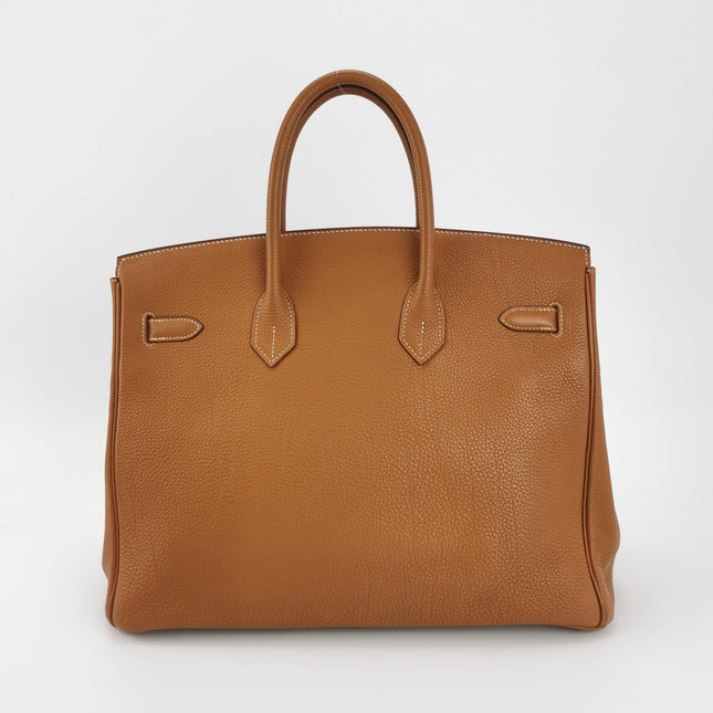 Hermes Birkin 35 Gold Togo Calfskin Leather Palladium Hardware 2004