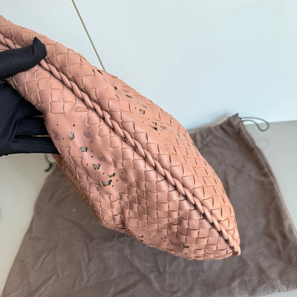 Bottega Veneta Hobo Bag Leather Beige Small 40cm Butterfly Cutout