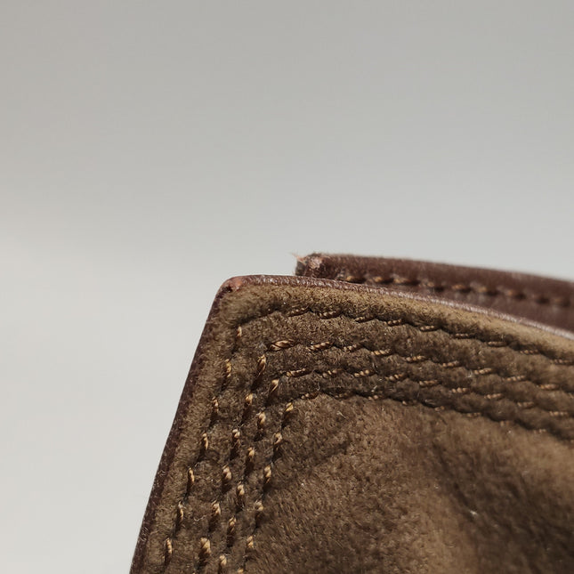 Loewe Flamenco Medium Brown Suede Leather Shoulder Bag 28cm