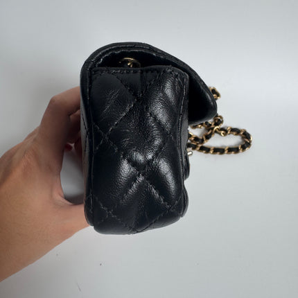 Chanel Classic Flap Super Mini Valentine's Special Black Lambskin Nautical Charms