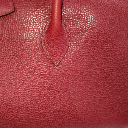 Hermes Paris Bombay 40 Red Clemence Calfskin Leather 2007