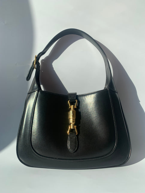 Sold Gucci Jackie 1961 Black Leather Bag with Adjustable Strap