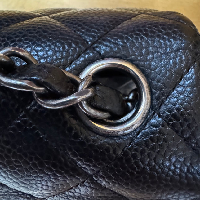 Chanel Classic Flap Mini Black Caviar Silver Hardware 2015-2016