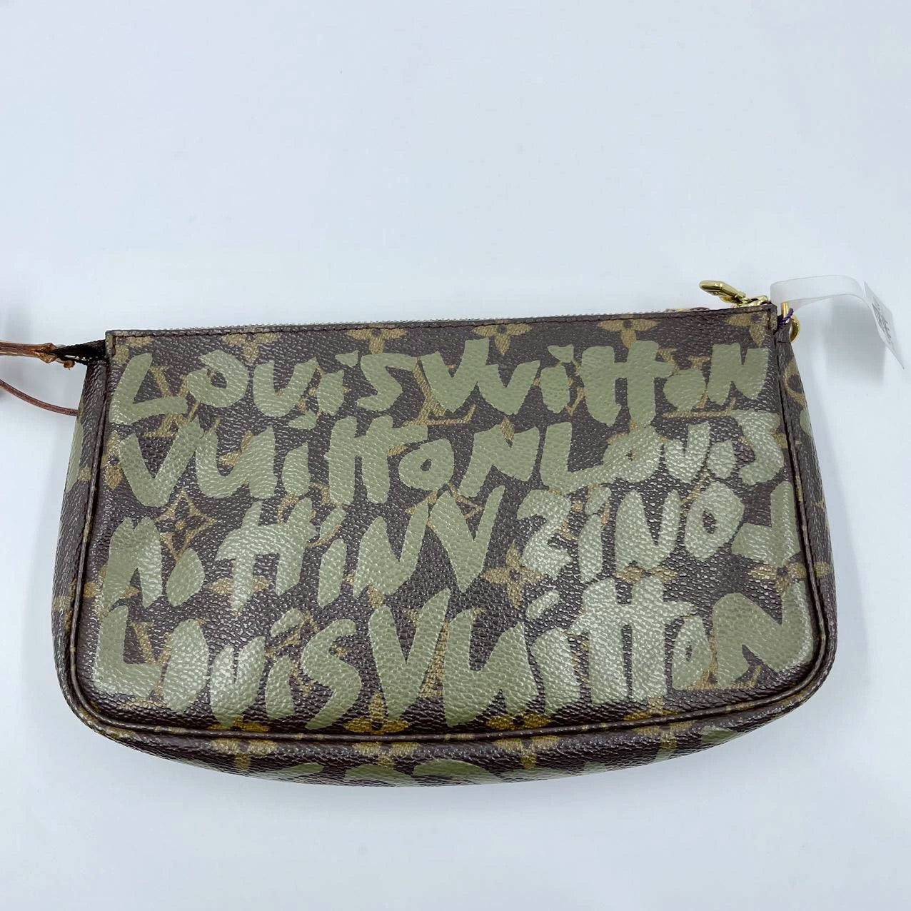 Louis Vuitton Pochette Accessoire Monogram Green Graffiti Clutch