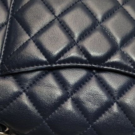 Chanel Classic Flap Mini 2020 Navy Lambskin Leather Silver Hardware