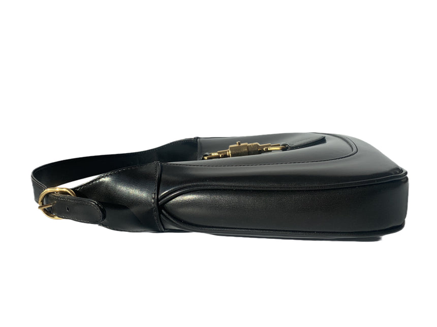 Sold Gucci Jackie 1961 Black Leather Bag with Adjustable Strap