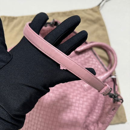 Sold Bottega Veneta Medium Convertible Tote Bag Hobo Cherry Pink Leather Two-way Carry 40cm