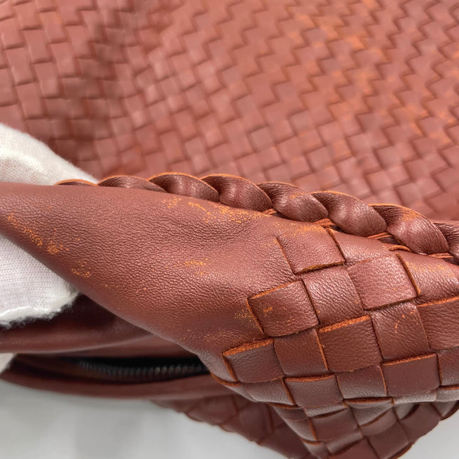 Bottega Veneta Veneta Hobo Maxi Brick Red Intrecciato Leather Bag 50cm