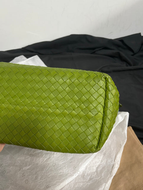 Bottega Veneta Garda Avocado Green Intrecciato Nappa Leather Large 33cm