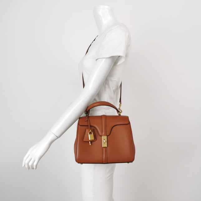 Celine 16 Bag Small Caramel Natural Tan Smooth Calfskin Leather