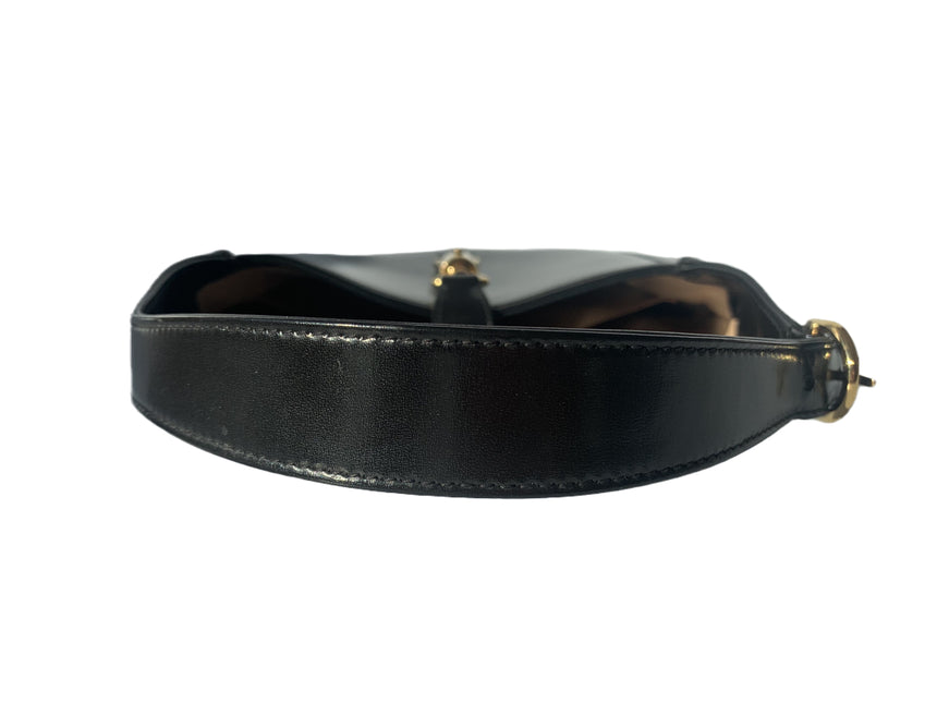 Sold Gucci Jackie 1961 Black Leather Bag with Adjustable Strap