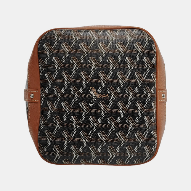 Goyard Petit Flot Drawstring Bucket Bag Brown Goyardine Crossbody Bag Never worn