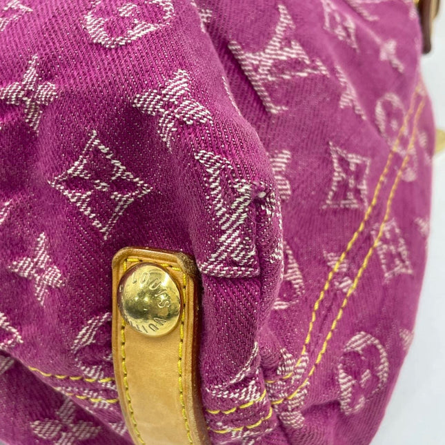 Louis Vuitton Monogram Pink Denim Baggy PM Shoulder Bag