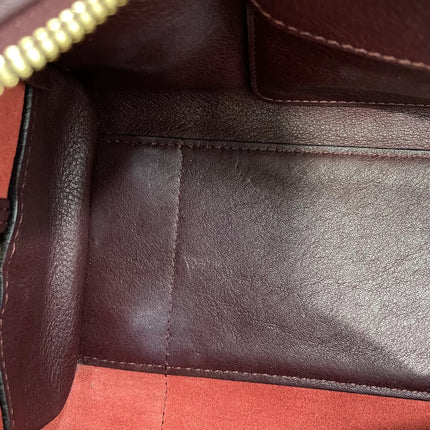 Loewe Amazona 28 in Burgundy Calfskin Leather and Gold-tone Hardware