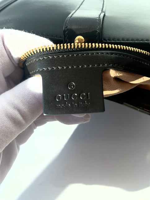 Sold Gucci Jackie 1961 Black Leather Bag with Adjustable Strap