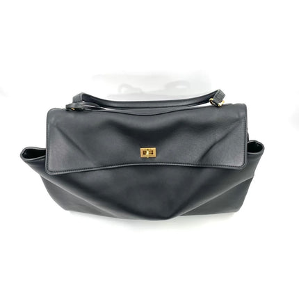 Balenciaga Rodeo Large Black Calfskin Leather Two Way Bag