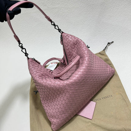 Sold Bottega Veneta Medium Convertible Tote Bag Hobo Cherry Pink Leather Two-way Carry 40cm