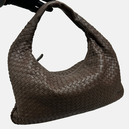 Bottega Veneta Hobo Bag Large Chocolate Brown Lambskin leather 47cm-Luxbags