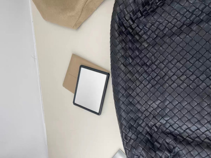 Bottega Veneta Belly Hobo Intrecciato Leather Black Large 55cm