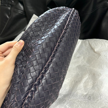 Bottega Veneta Belly Hobo Intrecciato Leather Navy Purple Inside 5077 Medium 40cm