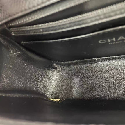 Chanel Classic Flap Mini Black Caviar Silver Hardware 2015-2016