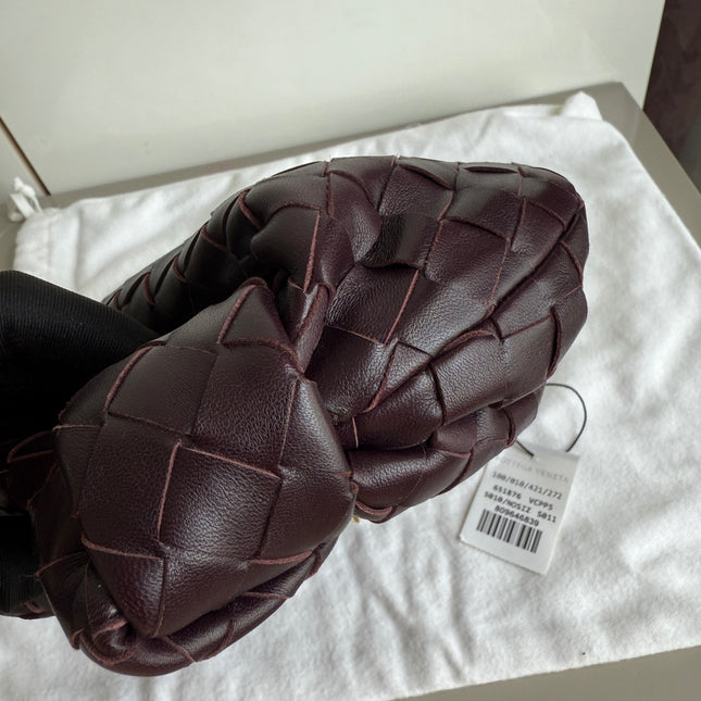 Bottega Veneta Jodie Mini Dark Burgundy Wine Leather