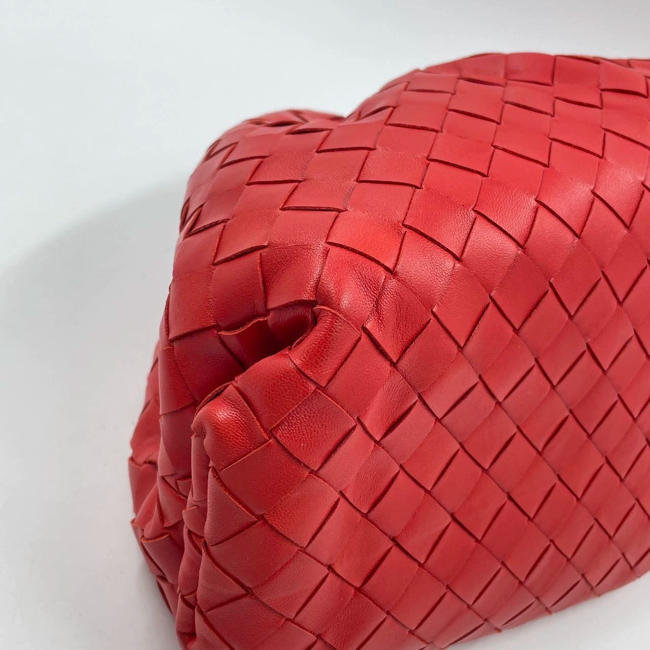 Sold Bottega Veneta Pouch Large Intrecciato Leather Clutch Red