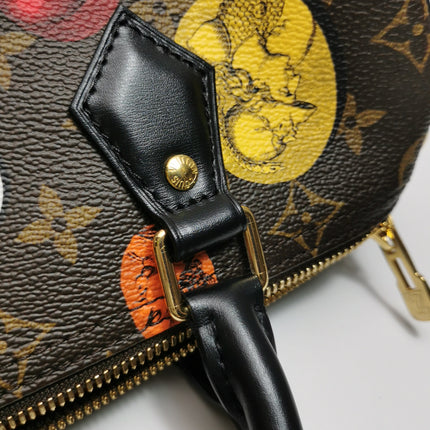 Louis Vuitton Speedy 25 Bandouliere Fornasetti Louvre Stamps