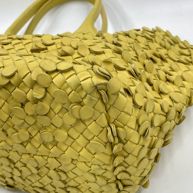 Bottega Veneta Cabat Limited Poussin Paillettes Tote Yellow